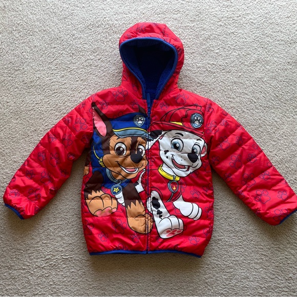Nickelodeon Reversible Paw Patrol Kids Jacket sz 6 - Picture 1 of 5